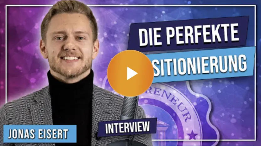 Interview mit Jonas Eisert bei der Entrepreneur University.